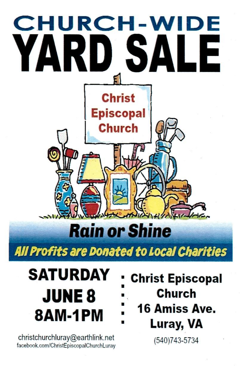 church wide yard sale luray page chamber of commerce yard sale posters