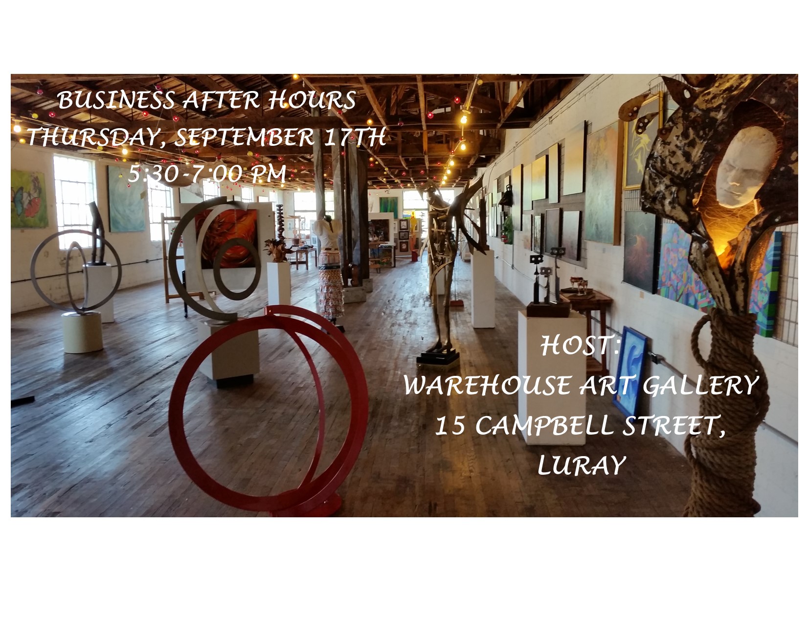 Business After Hours Warehouse Art Gallery LurayPage Chamber of