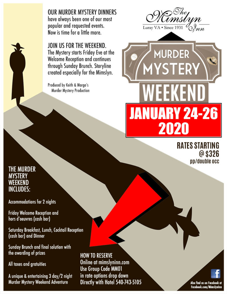 Murder Mystery Weekend Luray Page Chamber Of Commerce