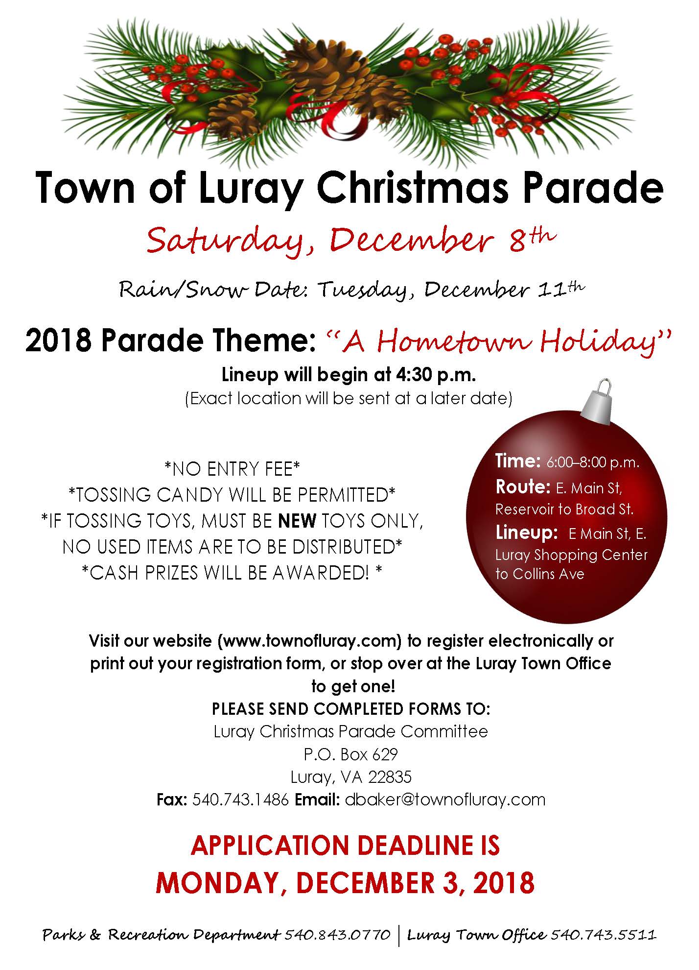 Luray Christmas Parade LurayPage Chamber of Commerce